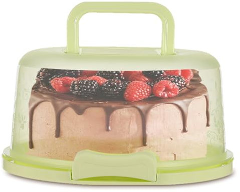 Porta Torta Con Coperchio E Maniglia - Porta Torta Multifunzionale Riutilizzabile, Per Trasportare Torte Noci Frutta, Contenitore Rotondo Per Torte, Per Frutta, Biscotti, Verdure 26x22x12.5CM