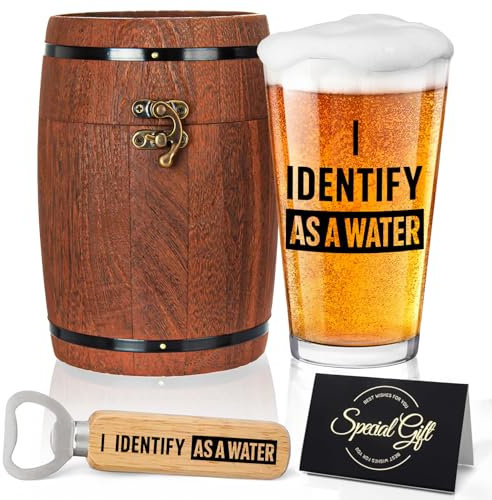 Joybble Birthday Gifts for Men, Funny and Unusual Beer Glass Gift Set for Men, Beers & Craft Ale Gifts for Husband, Novelty Father's Day Pint Drinks Presents for Dad or Brother, Cool Pint Glasses