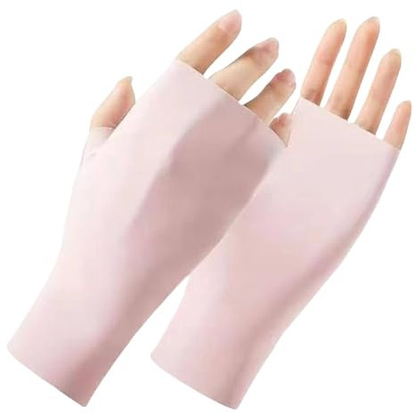 YIZITU Ice Silk lange dünne Fahrhandschuhe, rutschfeste Fäustlinge für Damen, Sonnenschutz, Elektrofahrzeug, Reiten, Touchscreen-Handschuh
