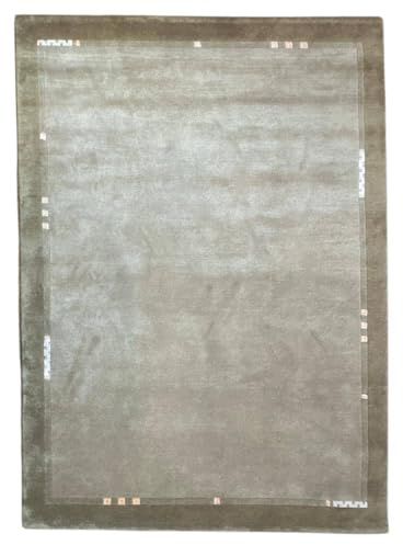 Rug Studios Teppich Venus Nepal - HANDGEKNÜPFT | Farbe: Beige-Braun | Größe: 170x240 cm | | Wohnzimmer | Schlafzimmer | strapazierfähig und leicht zu reinigen