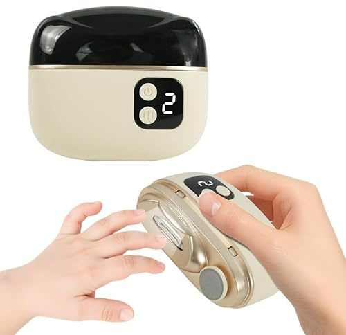 Coupe-ongles électrique, ensemble de coupe-ongles amélioré 2026, comprend un coupe-ongles automatique 3 en 1, des ciseaux à cuticules de précision,idéal pour tous vos besoins de soin des ongles