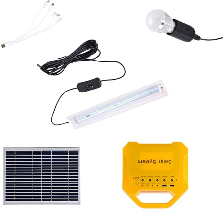 Panneau solaire compact de 7 Ah avec batterie intégrée, construction en ABS, alimentation de secours en plein air, unité d'alimentation solaire multi-usages