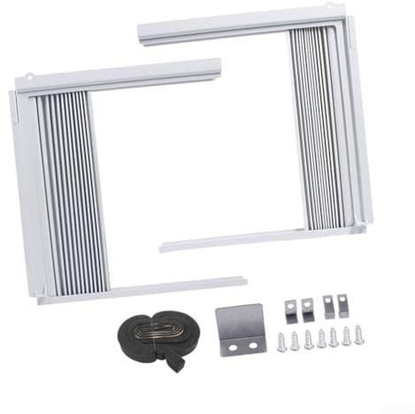 Panel de aire acondicionado, placa de sellado retráctil de panel lateral compatible con kit de instalación de aire acondicionado de ventana de 5000 BTU