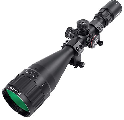 SNIPER Rifle Scope MT 6-24x50 with Red/Green/Blue Illuminated Reticle Riflescope, Adjustable Objective