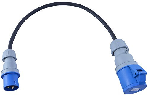 16 AMP Plug To 32 AMP Socket 240V Blue 4mm HO7RN-F Changeover Lead