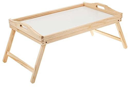 SIDCO Frühstückstablett Holz Betttablett Betttisch klappbar Serviertablett Holztablett