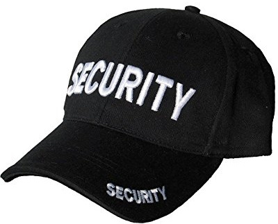 Kombat UK Mens Military''Security'' Deluxe 100% Cotton Baseball Cap Black