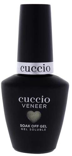 Cuccio Gel Polish Veneer Blissed Out Nail Polish, 13 ml- Gold Glitter Shimmery Topper