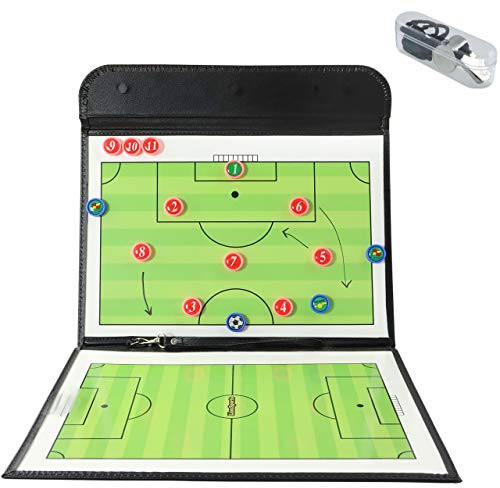 LionSports Profi Taktiktafel - Ideal für Taktiken und Spielanpassungen - Verbesserte Laufwege der Spieler mit diesem Trainingszubehör - Mit Geld zurück Garantie - 90 Tage testen (Taktiktafel)