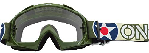 O'NEAL B10 Warhawk Goggle MX DH Brille grün/sandfarben/klar Oneal