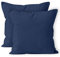 Encasa Baumwoll-Kissenbezüge, 2er-Set I 18x18 in (45x45 cm) - Scotch Blue I kein Einsatz I einfach Kissenbezüge I Maschinenwaschbar | Nur Innen benutzen