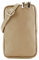 modamoda de T197 Damen Leder Handytasche 6,7 Zoll Umhängetasche handmade in Italy, Farbe:Graubeige
