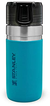 Stanley Vacuum Insulated Water Bottle 0.47L / 16OZ Lake Blue – Termo de Acero Inoxidable Para Bebidas Frías - Tapa Transparente Anti-Fugas - Sin BPA - Fácil de Llevar - Apto Para Lavavajillas