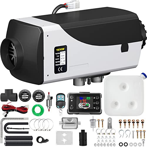 VEVOR Riscaldamento da Parcheggio Diesel Riscaldatore ad Aria Diesel Riscaldatore di Parcheggio, Kit Completo di Riscaldatore Diesel 12V (kit 51 accessori)