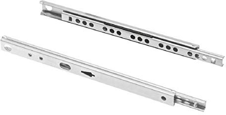 MS Beschläge Teilauszug Schubladenauszug Teleskopauszug 17mm Auszugsschiene 1 Paar Schubkastenschienen für Nutmontage (246mm)