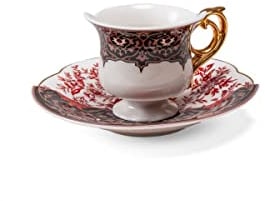 SELETTI Hybrid Collection Tavola, tazza da caffè con piattino in porcellana SAGALA
