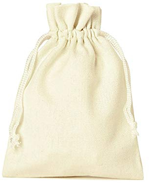 ORGANZABEUTEL24 5 Baumwollsäckchen, Zertifiziert, 40x30 cm, Stoffbeutel zum Zuziehen, Geschenkverpackung, Adventskalender, Dekoration, Aufbewahrung, Spielzeug, Geschenkbeutel (Creme)