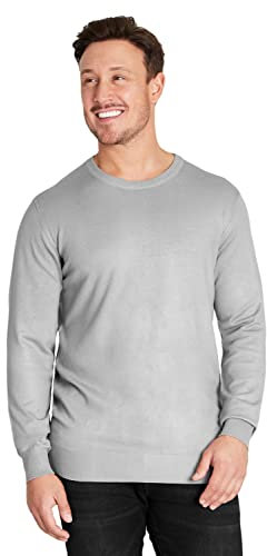 CityComfort Jersey Hombre Cuello Pico, Cuello Redondo (M, Gris)
