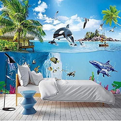 XHXI Papier peint 3D personnalisé Hd monde sous-marin vue sur la mer peinture murale salon canapé chambre Photo 3D Mural Papier Peint 3D de séjour Chambre à coucher Salle de séjour Mural-250cm×170cm