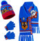 Paw Patrol Jungen Winter Accessoires Set, warm und bequem - Geschenke für Kinder (Blau/Rot)