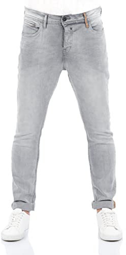 riverso Jeans Herren Stretch Tapered Fit RIVToni Jeanshose Hose Denim, Farbe:Grey Denim (G113), Größe:30W / 32L