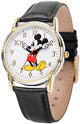 Disney Unisex-Erwachsene Analog Japanisches Quarzwerk Uhr mit Leder Armband WDS001239
