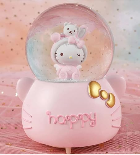Castell Deco Schneekugel, Glasballon, Musik und Licht - Innovative Dekoration, Geschenk für Mädchen, Musikbox, LED-Nachtlicht, mehr als 7 verschiedene Melodien.