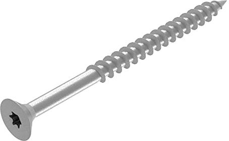 SECCARO Lot de 100 vis à bois pour panneaux d'aggloméré, 5 x 70 mm, en acier inoxydable V2A VA A2, avec filetage partiel, TX/six pans creux