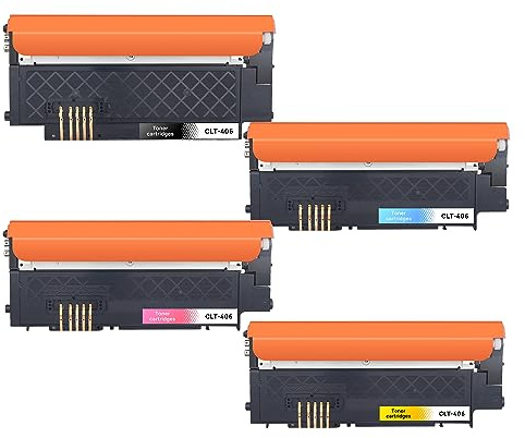 Veson CLT-406S Toner,Kompatibel für Samsung CLT-K406S CLT-C406S CLT-M406S CLT-Y406S,für Samsung CLP-360ND CLX-3305 CLX-3300 CLP-365W CLX-3305W CLP-363 CLP-362 CLP-363 CLP-364 CLP-365(4 Packungen)