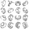 Adramata 16 Pcs Silber Ringe für Damen Edelstahl Ring Frauen Einfaches Blumen Herz Schmetterlingsring Ring Offene Verstellbare Ringe Set Stapelbare Punk Fingerring Boho Ringe Silber Daumenring Damen