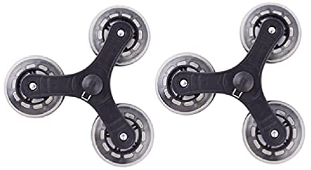 2 Stück Einkaufswagen Rollen Ersatzteile Treppensteigen Wäschewagen Dreieckiges Klemmlager Gepäck Koffer Räder Trolley Rollen Rolltablett Untersetzer