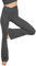 Glacspyg Damen Hose Schlaghose V-Taille Bootcut Sporthose Freizeithose Jogginghosen für Fitness Weiß S