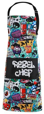I-TOTAL® - Unisex Schürze aus waschbarem Polyester, Unisex Witzige Küchenschürze, ideal als Geschenk