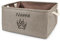 yky Personalisierte Aufbewahrungsbox für Hunde, faltbar, für Hundespielzeug, Haustierkorb, personalisierter Aufbewahrungskorb für Hundespielzeug (braun-scharfe Klaue, S: 30 x 20 x 12 cm)