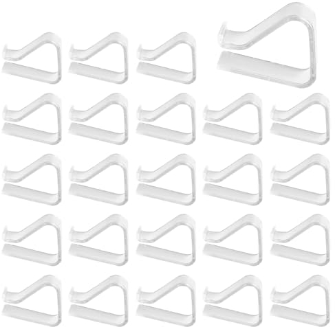 sinzau Tischdeckenklammern Kunststoff, 24 Stück Kunststoff Tischdecke Clips, Transparent Tischdecken Halterung, Winddichte Tischdeckenhalter Klemmen, für 2-3,5cm Dicke Tabelle, für Innen und Draußen