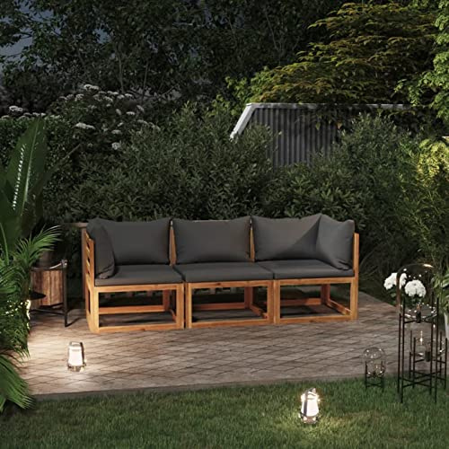 Festnight Lounge Sofa Outdoor 3 Sitzer Balkonmöbel Holz Kleiner Balkon Gartensofa Gartenlounge Outdoor Klein Balkon Lounge Sofa Sitzbank Garten Gartenmöbel Set Sitzgruppe Loungemöbel
