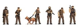 NOCH® Polizei Sondereinsatzkommando, N Spurweite, handkolorierte Modellbaufiguren für die Modelleisenbahn, zum Basteln und DIY