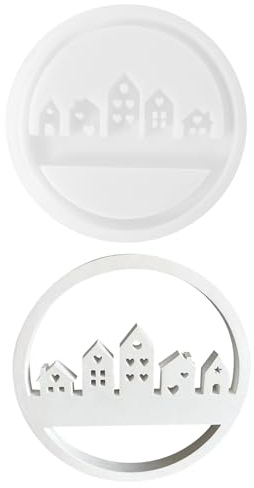1 Silikonformen Gießformen Häuser Kerzenhalter, Gießformen Silikon, Silikonform Kerzenhalter, Kerzen Formen Silikon, DIY Kombination Gießform, Gipsformen zum Gießen