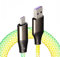 RGB Luminoso Cavo da USB-A a USB-C da 100 cm,PD 66 W Cavo di Ricarica Rapida, Cavo USB Luminoso per Trasferimento Dati e Ricarica, per Tutti i Dispositivi di Tipo C