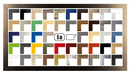 RahmenMax Skane Bilderrahmen Posterrahmen Puzzlerahmen 40x100 cm Bronze Verrostet Optik 100x40 cm mit weisser Rückwand und klarem Acrylglas
