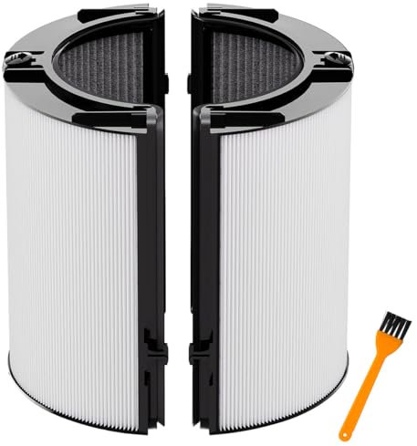 Replacement Filter for Dyson TP04 HP04 TP07 TP06 HP06 PH02 PH01 PH03 PH04 HP09 TP09 HP07 HP10 TP10 Air Purifier, 360° Combi 2 in 1 HEPA and Carbon Filter, Air Purifier Filter with Cleaning Brush