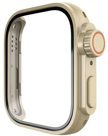 zZjoOoj Coque pour Huawei Watch Fit 3 Protection Écran,Dur PC Matériel Coque,Ultra Mince Verre Trempé Écran Case pour Huawei Fit 3, Champagne