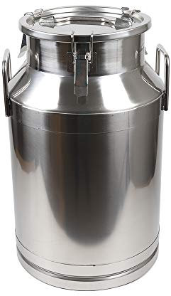 Milchkanne Edelstahl 40L Fermenter Luftdichten Transportkanne Kanne Milchtransporteimer mit Versiegeltem Deckel & Tragebügel, Molkerei Milch Kanne zum Transport oder zur Aufbewahrung