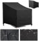 F&J Outdoors Garten Stuhlabdeckungen Lounge Stuhl Schaukelstuhl Adirondack Stuhlabdeckung wasserdichte Taille Kordelzug Enge Outdoor Möbel Bezüge Rattan Sofa Stuhlabdeckungen, schwarz, 71x76x66/91cm