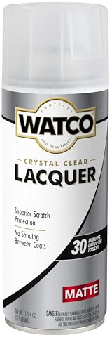 Watco 330122 Lacquer Clear Wood Finish Spray, 11.25 oz, Clear Matte