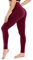 CAMPSNAIL Leggings Damen High Waist Blickdicht Leggins für Sport Yoga Gym(1er Pack-Weinrot, S-M)