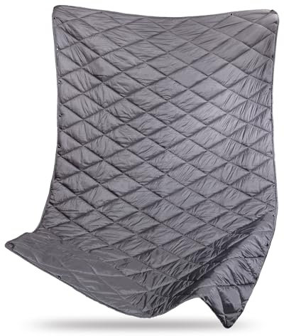 1TG Tactical Camping Decke, Outdoor Decke Ultraleicht,Campingdecke Wasserabweisend Kompakt für Wandern, Auto, Angeln, Camping, Büro (M -190x132CM L-158x208CM) (Grau, M)