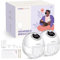 Nuliie Milchpumpe Elektrisch tragbare S32, 4 Modi, 9 Stufen, 24mm Flansch mit LED-Anzeige, Zusätzlich Flansch 18mm&21mm und Austauschbare Entenventile (2Packs, Weiß)