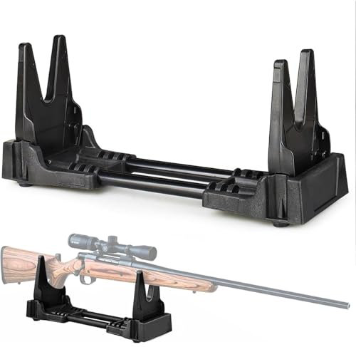 COYEUX Banco y Soporte para Rifle, Soporte de Limpieza/Mantenimiento de Rifle de Caza, Soporte de Limpieza de Armas, Soporte Compacto para Rango de Escopeta de Rifle para Limpieza