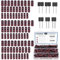 mxuteuk 210 Stück Schleiftrommel-Set, einschließlich 198 Stück Aluminiumoxid 80 120 240Grit Trommelschleifhülsen und 12 Stück Trommeldorne für Dremel Rotary Tool, Schleiftrommeln mit Box